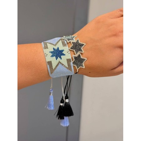 Set celeste de pulseras Miyuki hechas a manos en tonos azules ideal para elevar cualquier outfit
